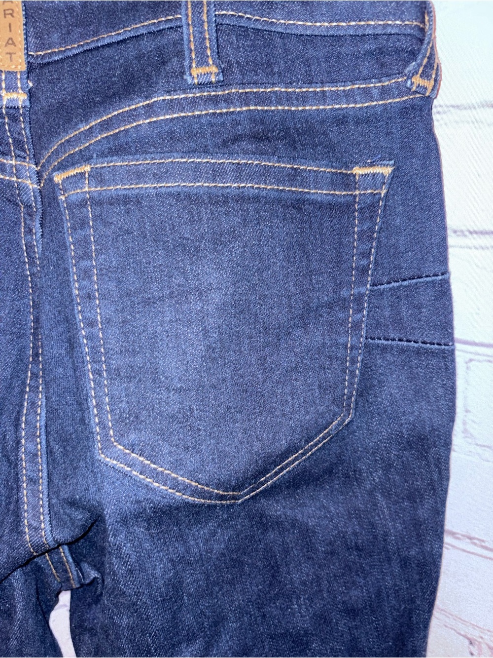 Ariat Jeans High Rise Flare 29R Dark Wash Inseam 31 Women’s Cowgirl Western - Picture 13 of 16